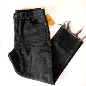 Polo RL Waverly High Rise Frayed Straight Jeans 32